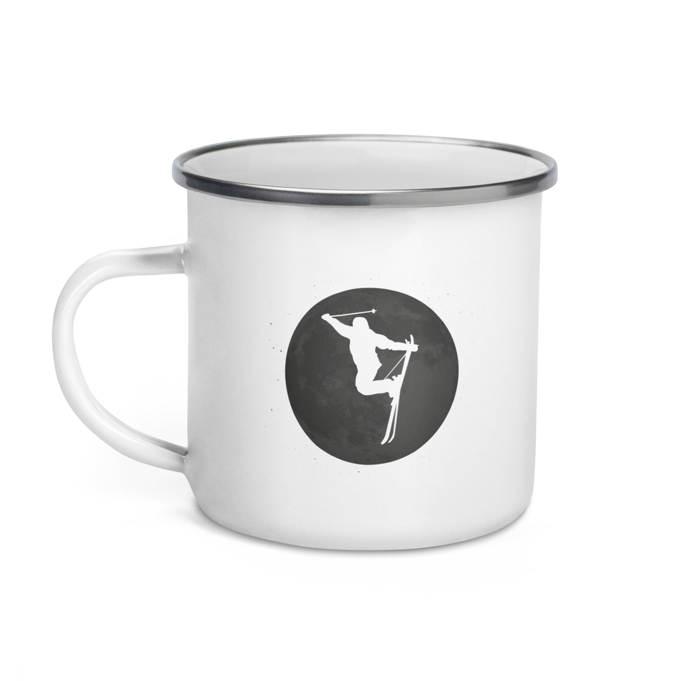 Full Moon - Skiing - Emaille Tasse ski