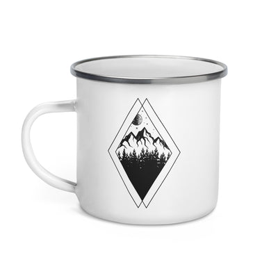 Gebirge - Geometrisch - Emaille Tasse berge