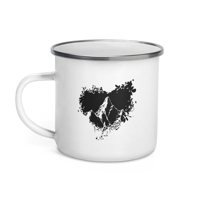 Grunge Heart - Mountain - Emaille Tasse berge