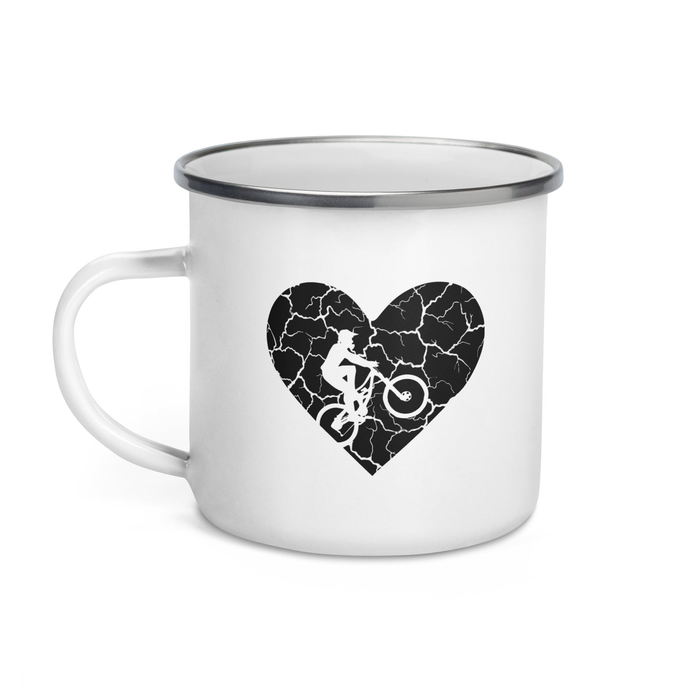 Grunge Heart - Mountainbike - Emaille Tasse mountainbike