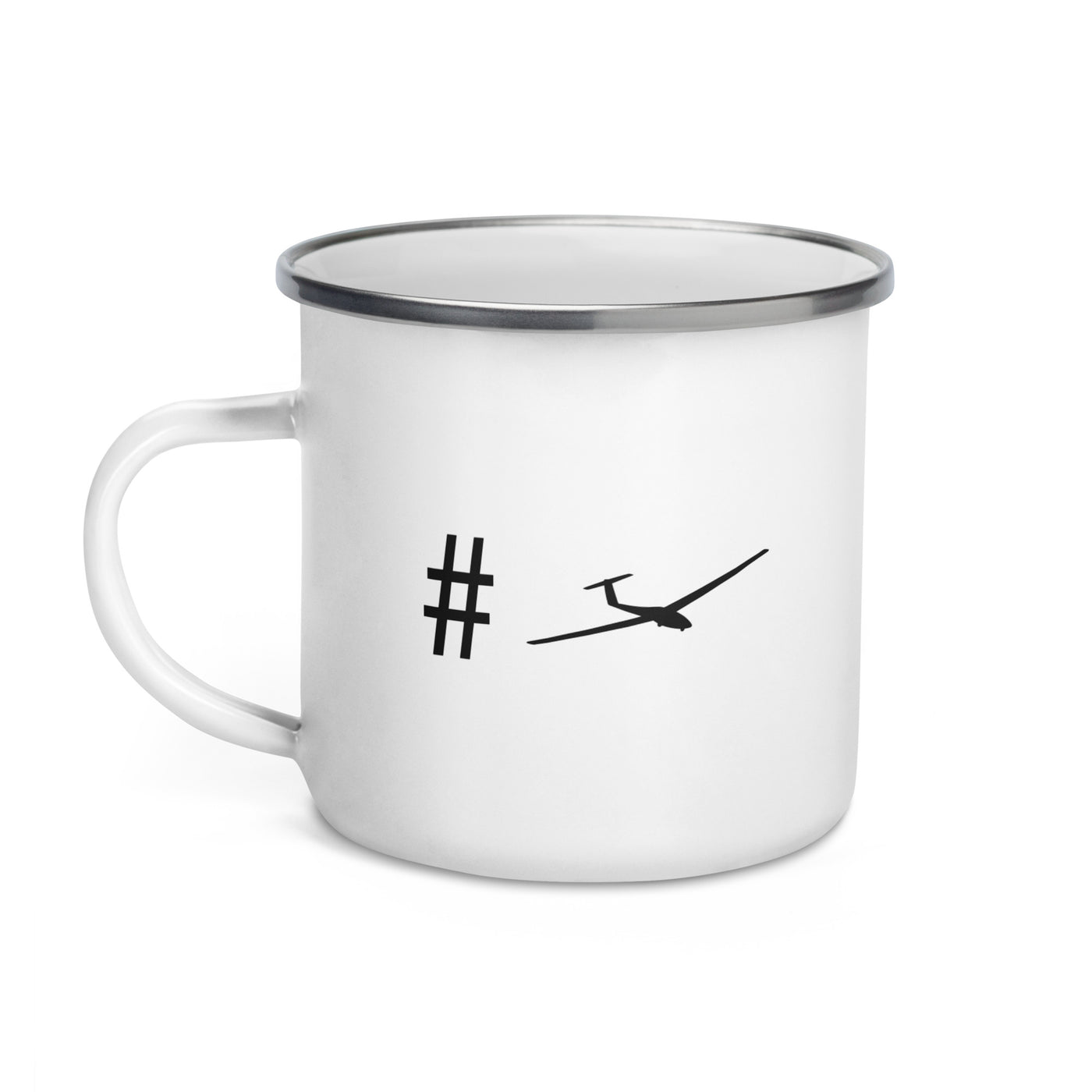 Hashtag - Sailplane - Emaille Tasse berge