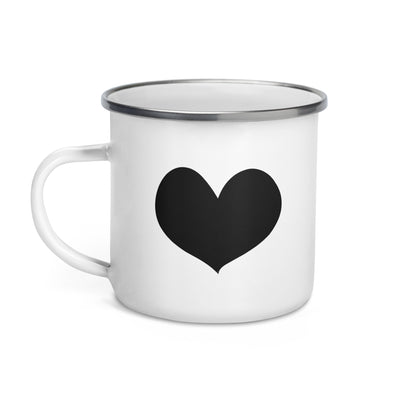 Heart - Camper - Emaille Tasse camping