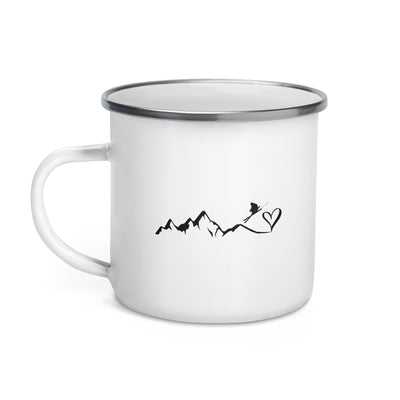 Heart - Mountain - Skiing (10) - Emaille Tasse ski