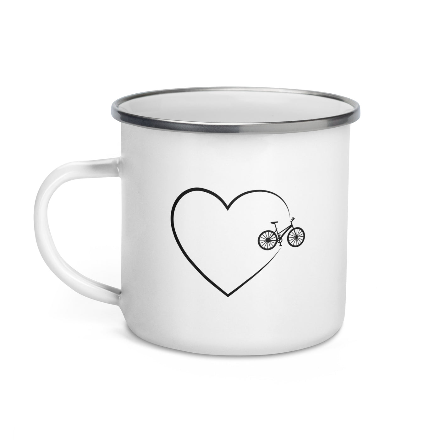 Heart 2 And Bicycle - Emaille Tasse fahrrad