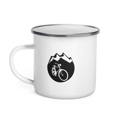 Circle - Mountain - Cycling - Emaille Tasse fahrrad