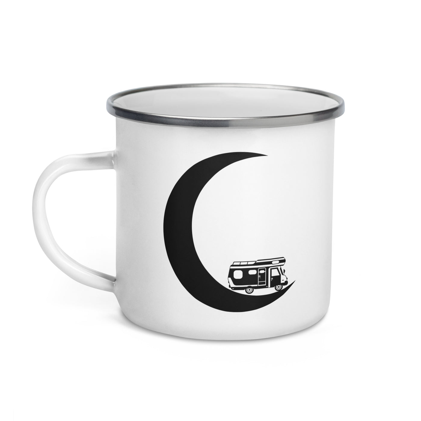 Crescent Moon - Camping Van - Emaille Tasse camping