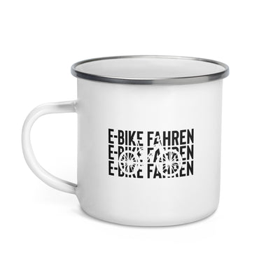 E-Bike Fahren - Emaille Tasse e-bike