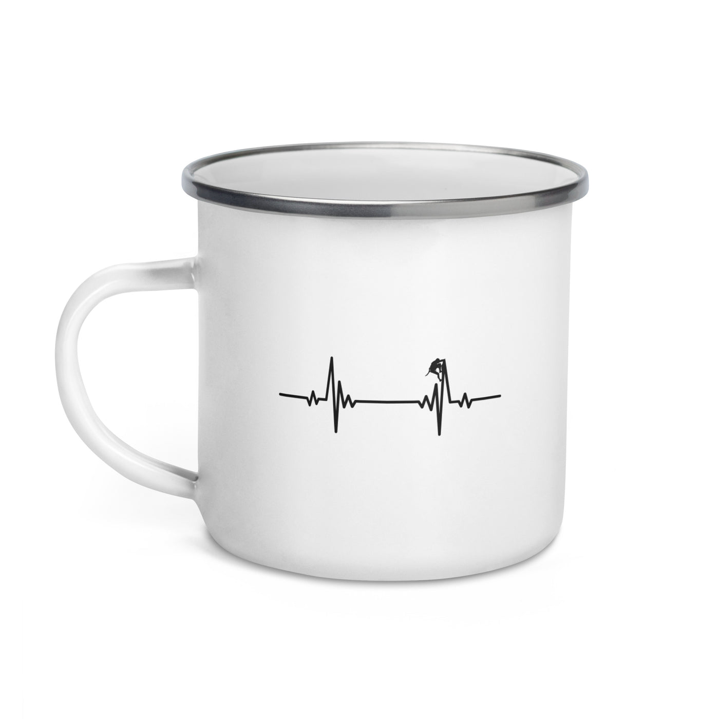 Heartbeat Rock Climbing Peak - Emaille Tasse klettern