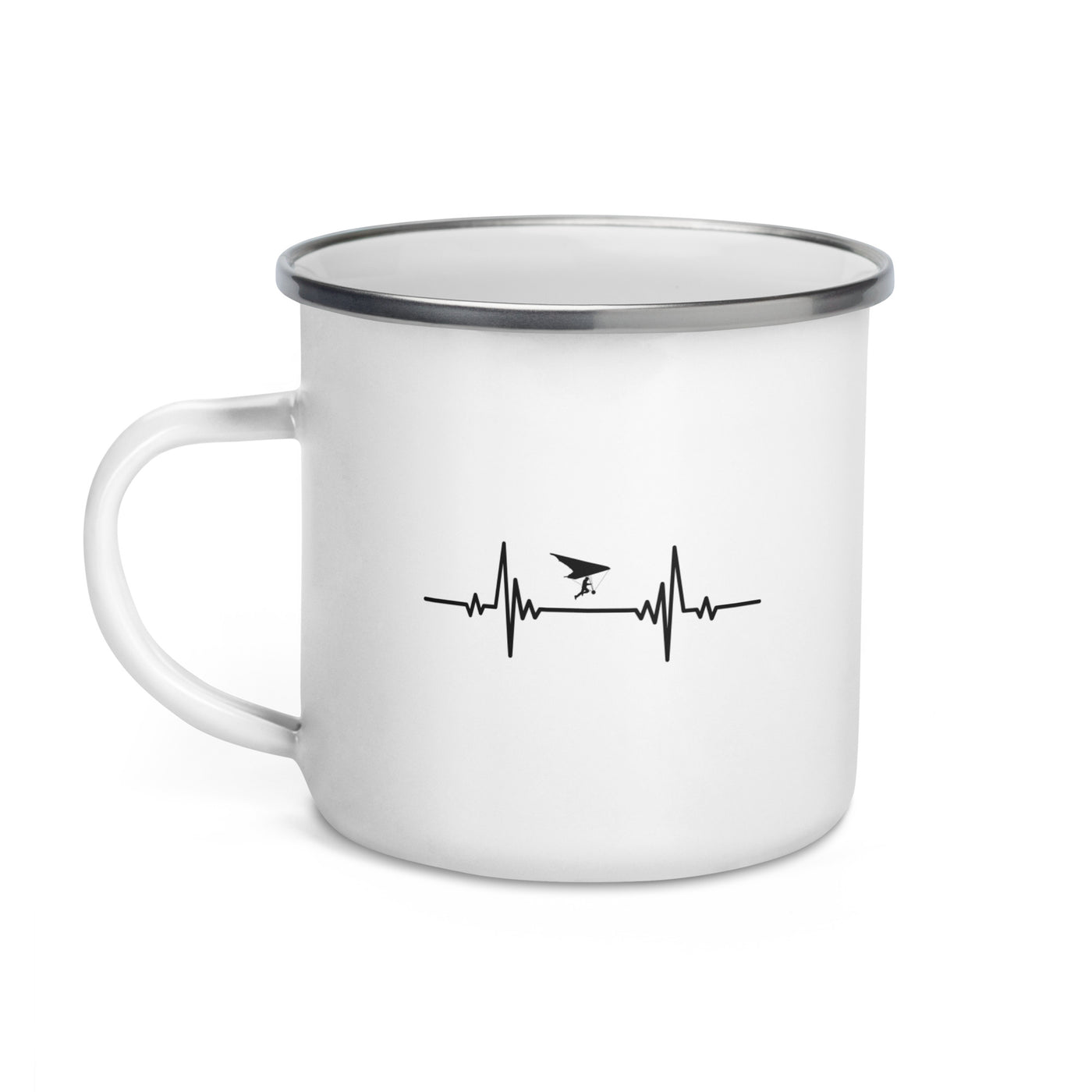 Heartbeat Skygliding Landing - Emaille Tasse berge