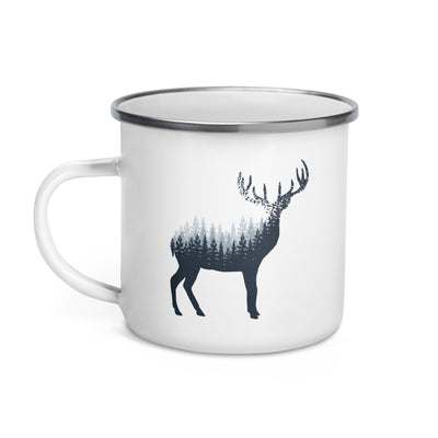 Hirsch Abstrakt - Emaille Tasse camping wandern