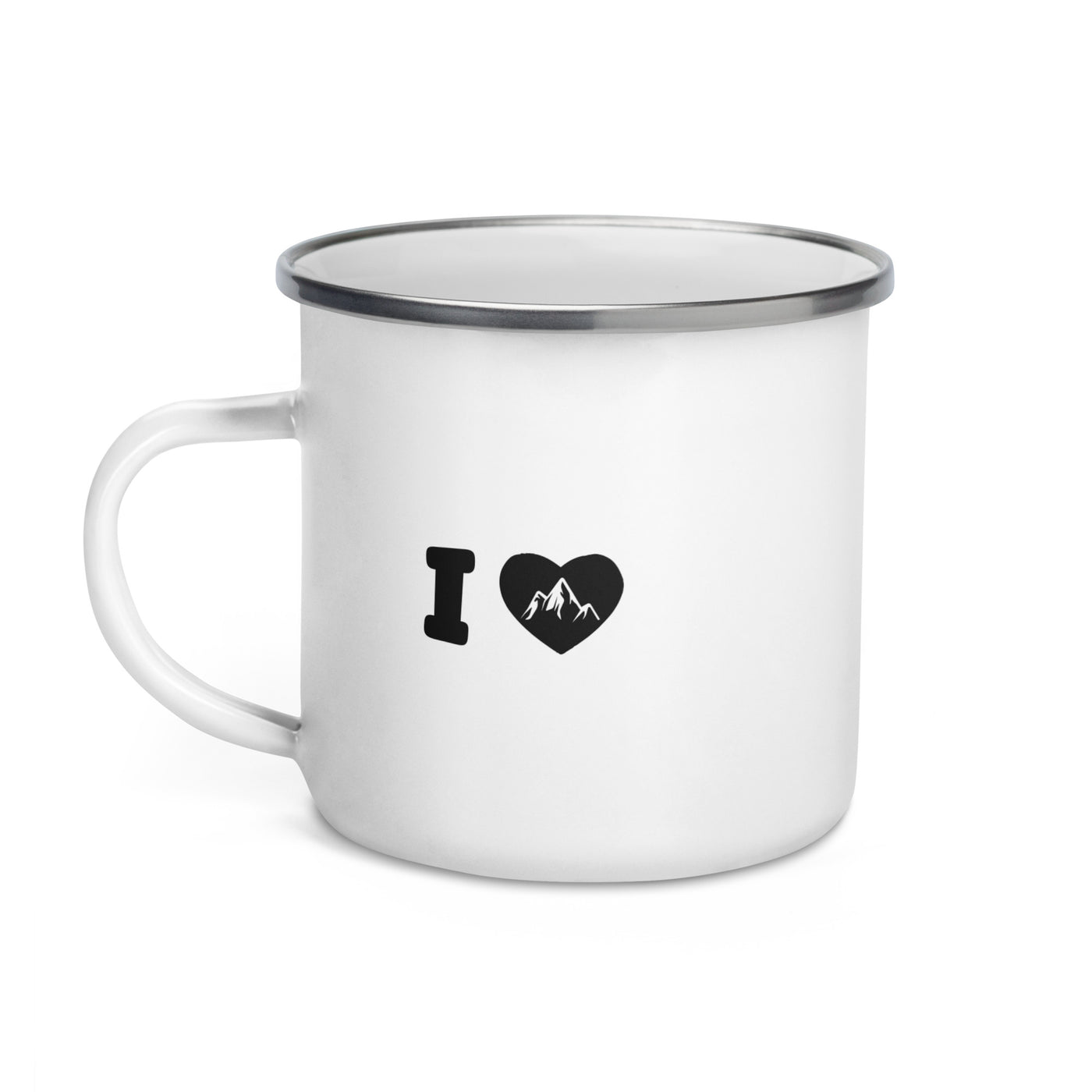 I Love Berge - Emaille Tasse berge