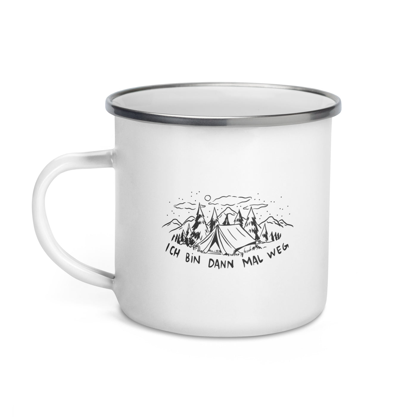 Ich Bin Dann Mal Weg - Emaille Tasse berge camping