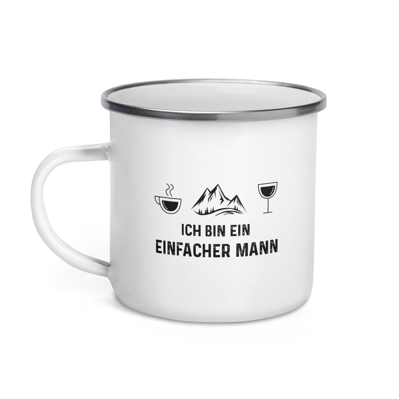 Ich Bin Ein Einfacher Mann - Emaille Tasse berge