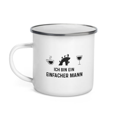 Ich Bin Ein Einfacher Mann - Emaille Tasse klettern