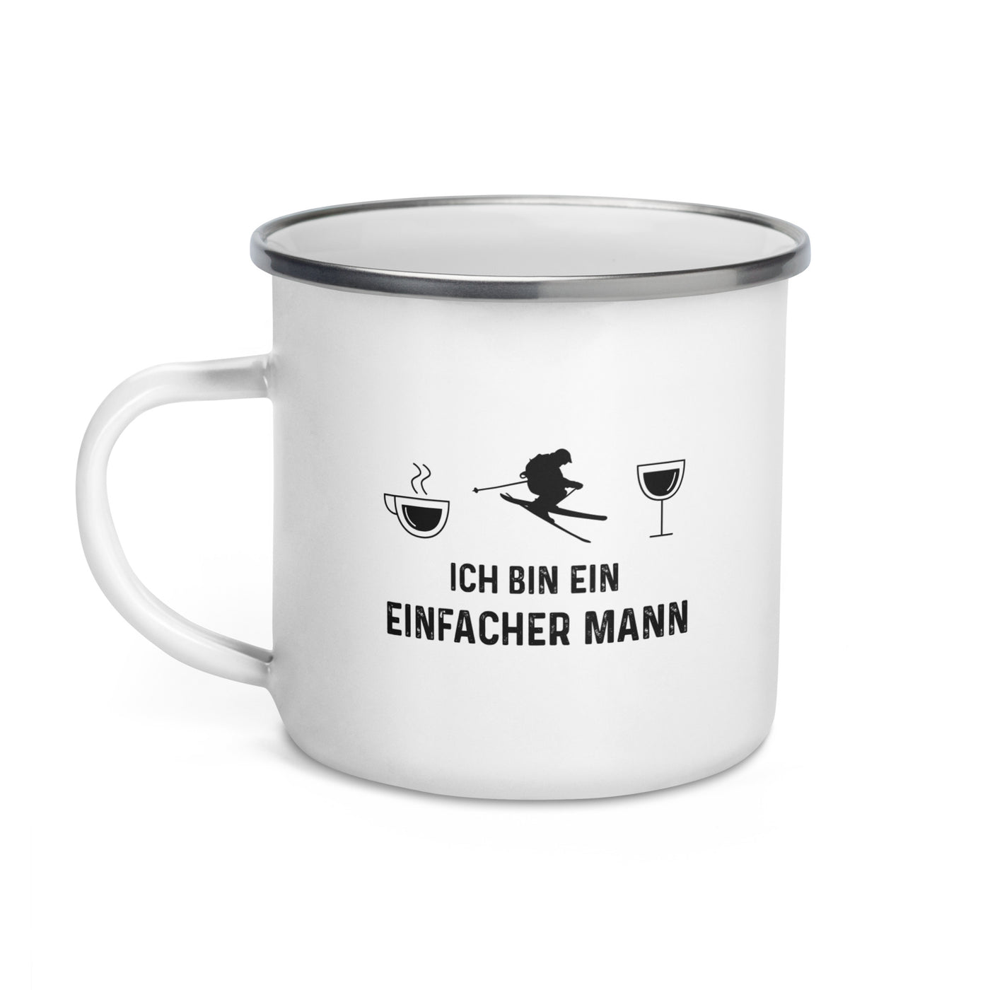 Ich Bin Ein Einfacher Mann - Emaille Tasse ski