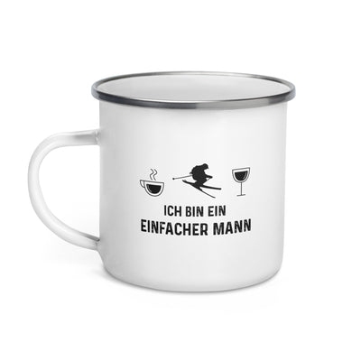 Ich Bin Ein Einfacher Mann - Emaille Tasse ski