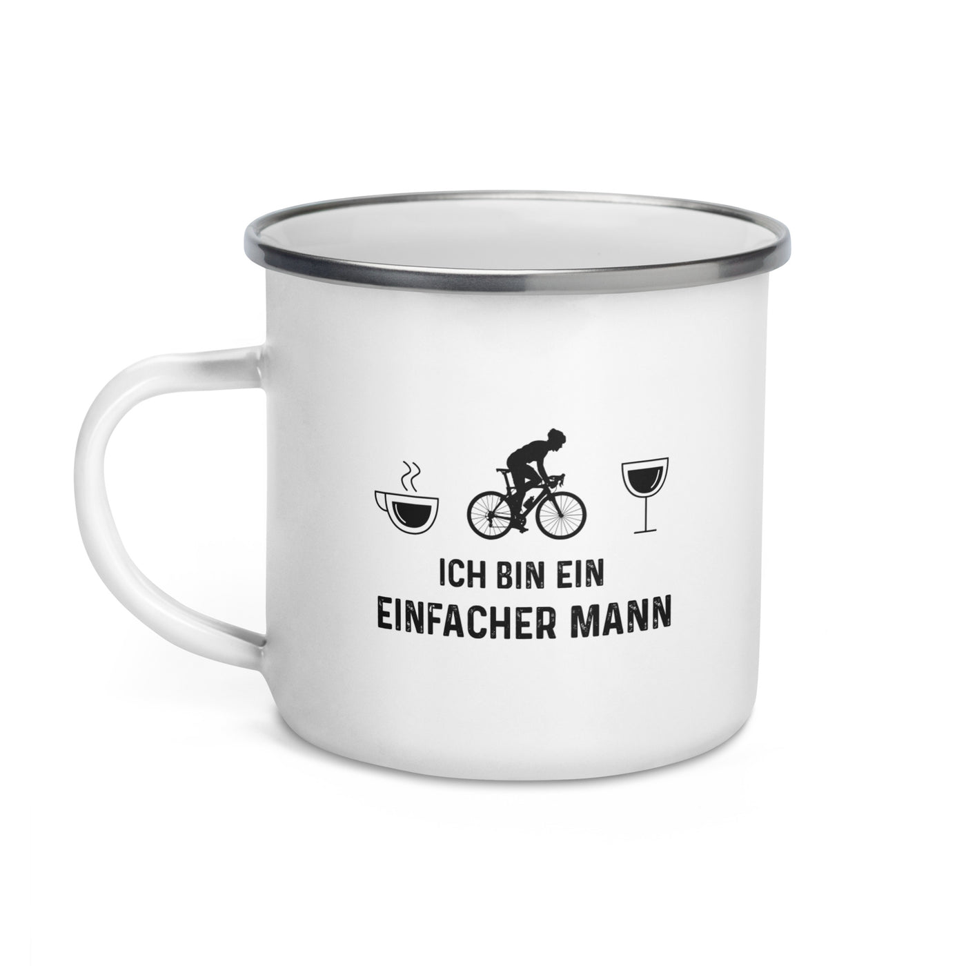 Ich Bin Ein Einfacher Mann 1 - Emaille Tasse fahrrad