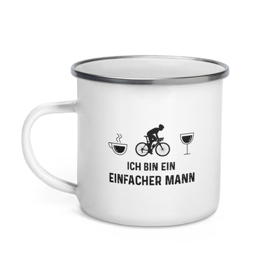 Ich Bin Ein Einfacher Mann 1 - Emaille Tasse fahrrad