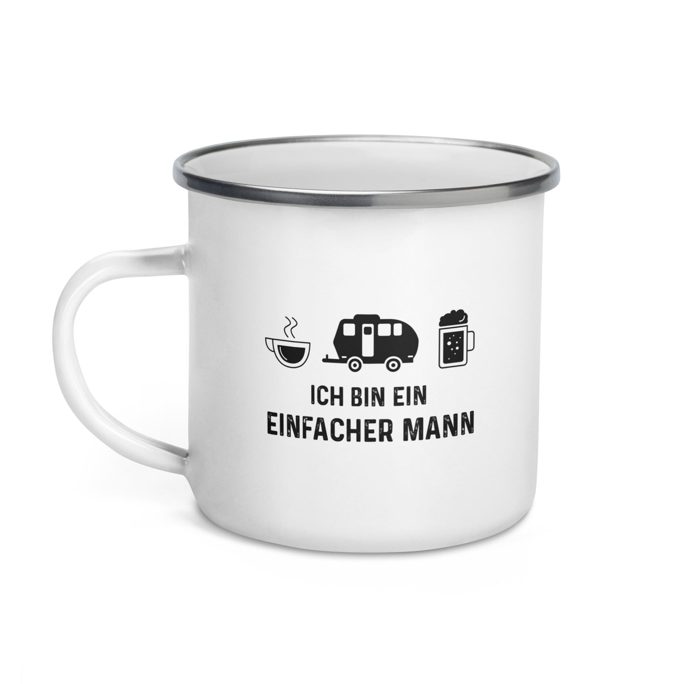 Ich Bin Ein Einfacher Mann 2 - Emaille Tasse camping