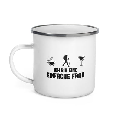 Ich Bin Eine Einfache Frau - Emaille Tasse wandern