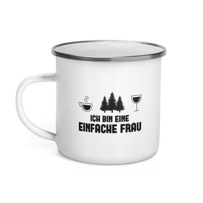 Ich Bin Eine Einfache Frau 3 - Emaille Tasse camping