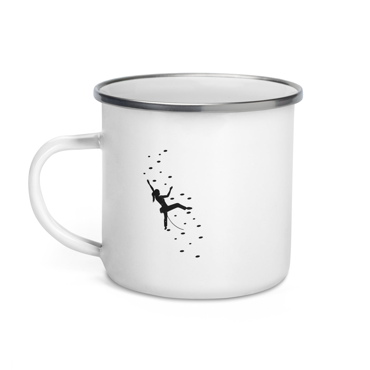 Klettergirl - Emaille Tasse klettern