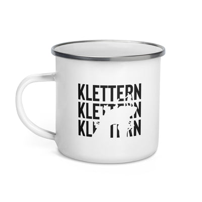 Klettern - Emaille Tasse klettern