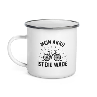 Mein Akku Ist Die Wade - Emaille Tasse fahrrad