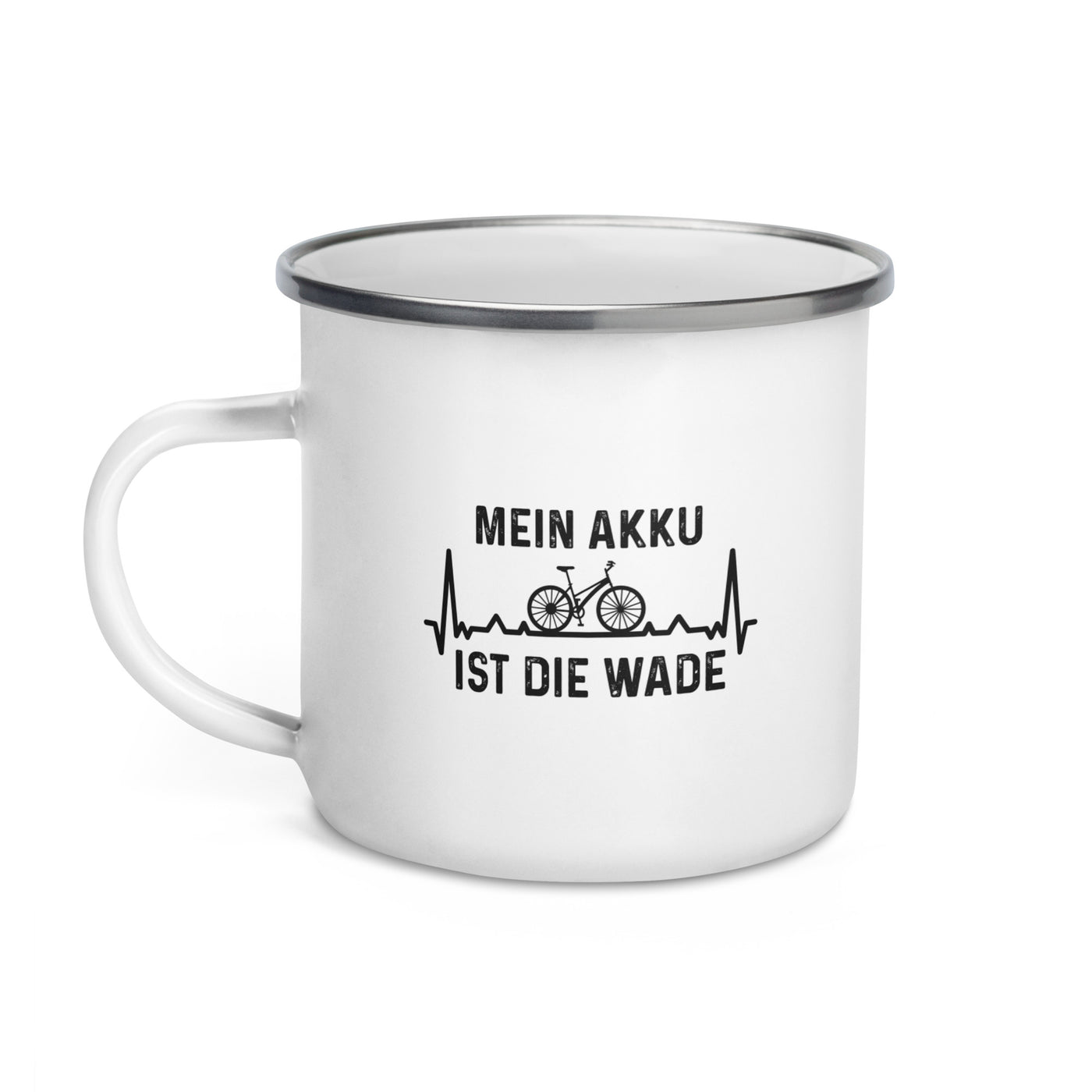 Mein Akku Ist Die Wade 1 - Emaille Tasse fahrrad