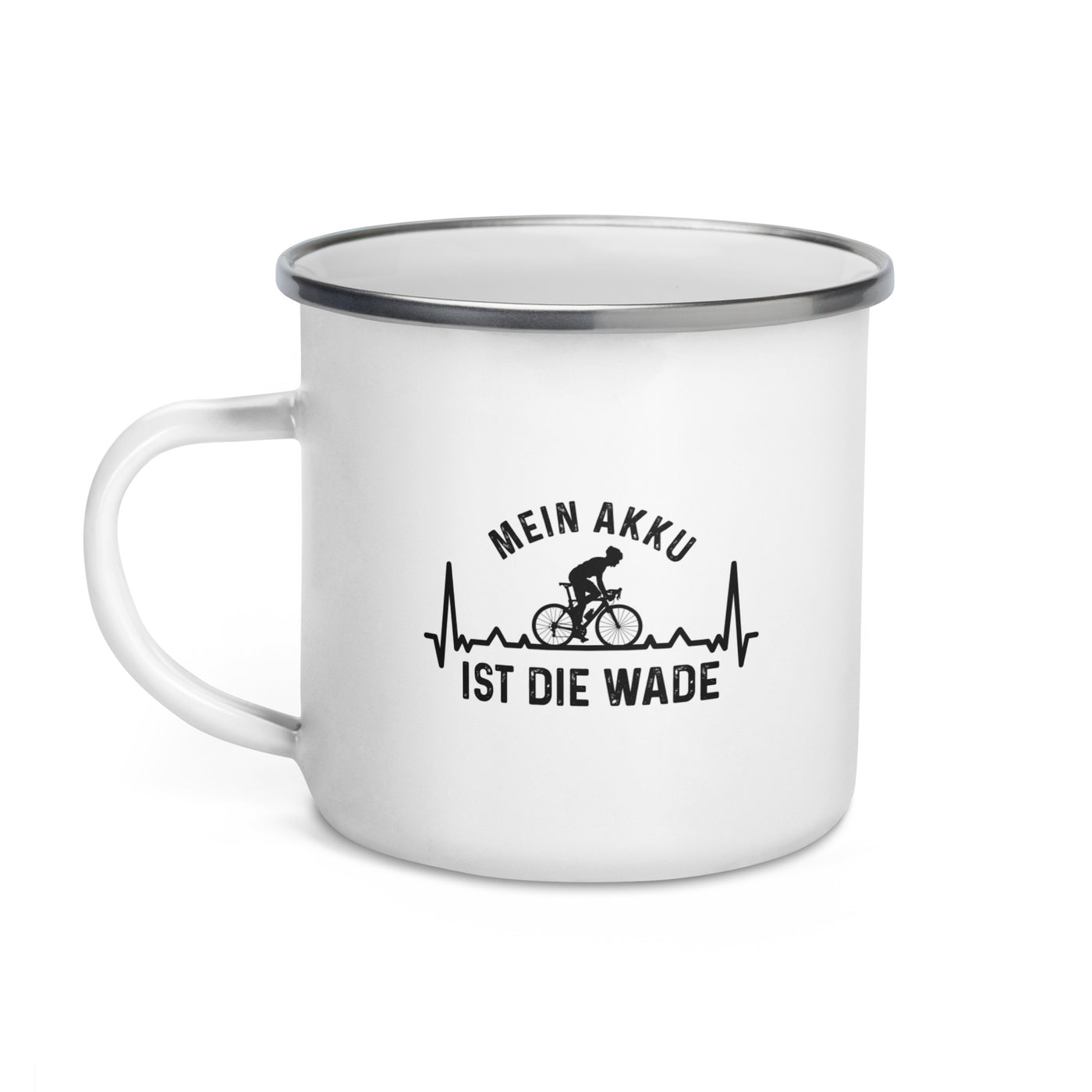 Mein Akku Ist Die Wade 3 - Emaille Tasse fahrrad