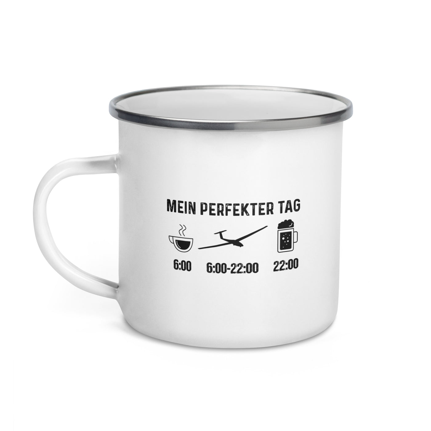 Mein Perfekter Tag - Emaille Tasse berge