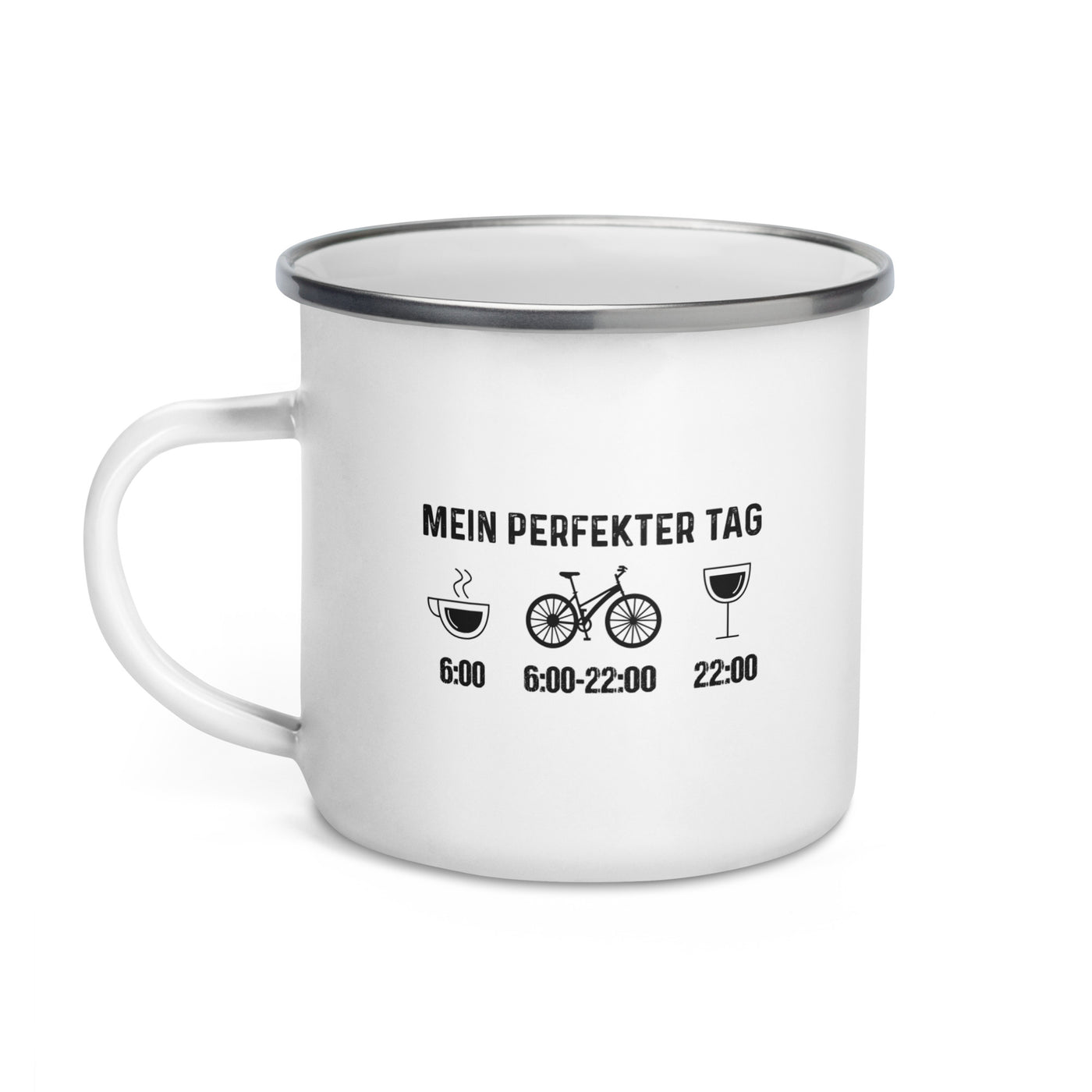 Mein Perfekter Tag - Emaille Tasse fahrrad