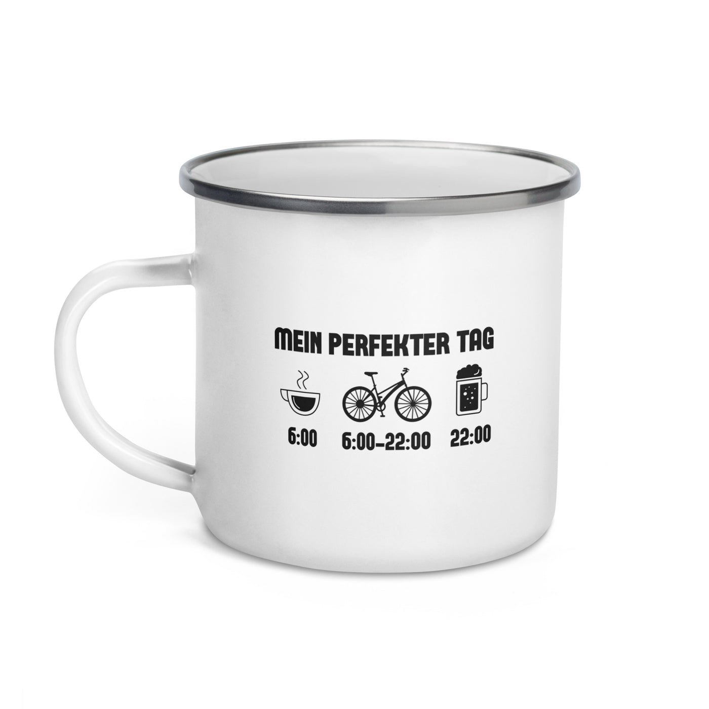 Mein Perfekter Tag - Emaille Tasse fahrrad