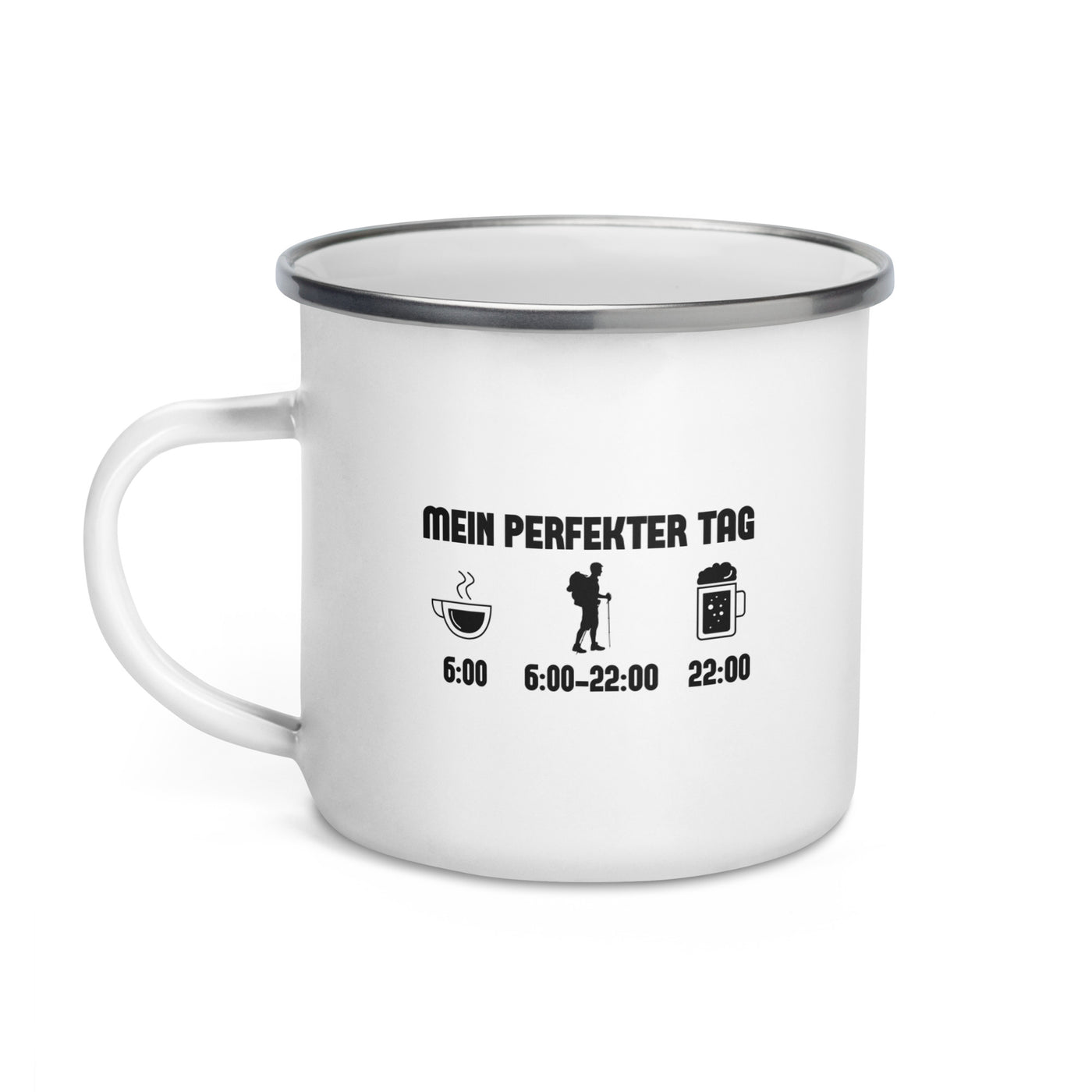 Mein Perfekter Tag - Emaille Tasse wandern