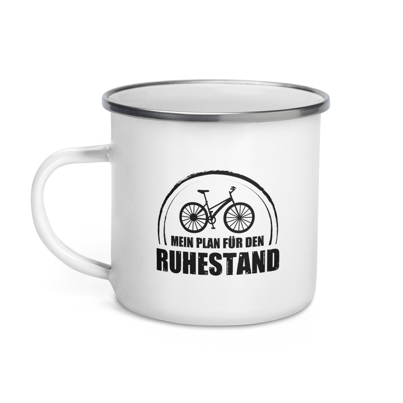 Mein Plan Fur Den Ruhestand - Emaille Tasse fahrrad