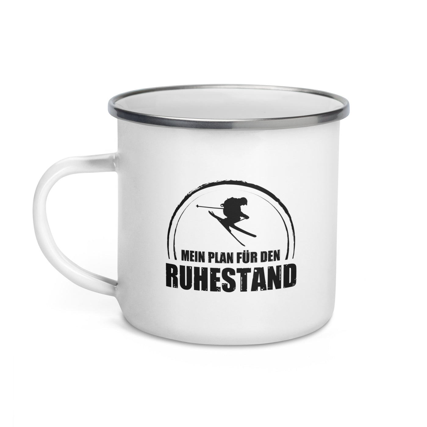 Mein Plan Fur Den Ruhestand - Emaille Tasse ski