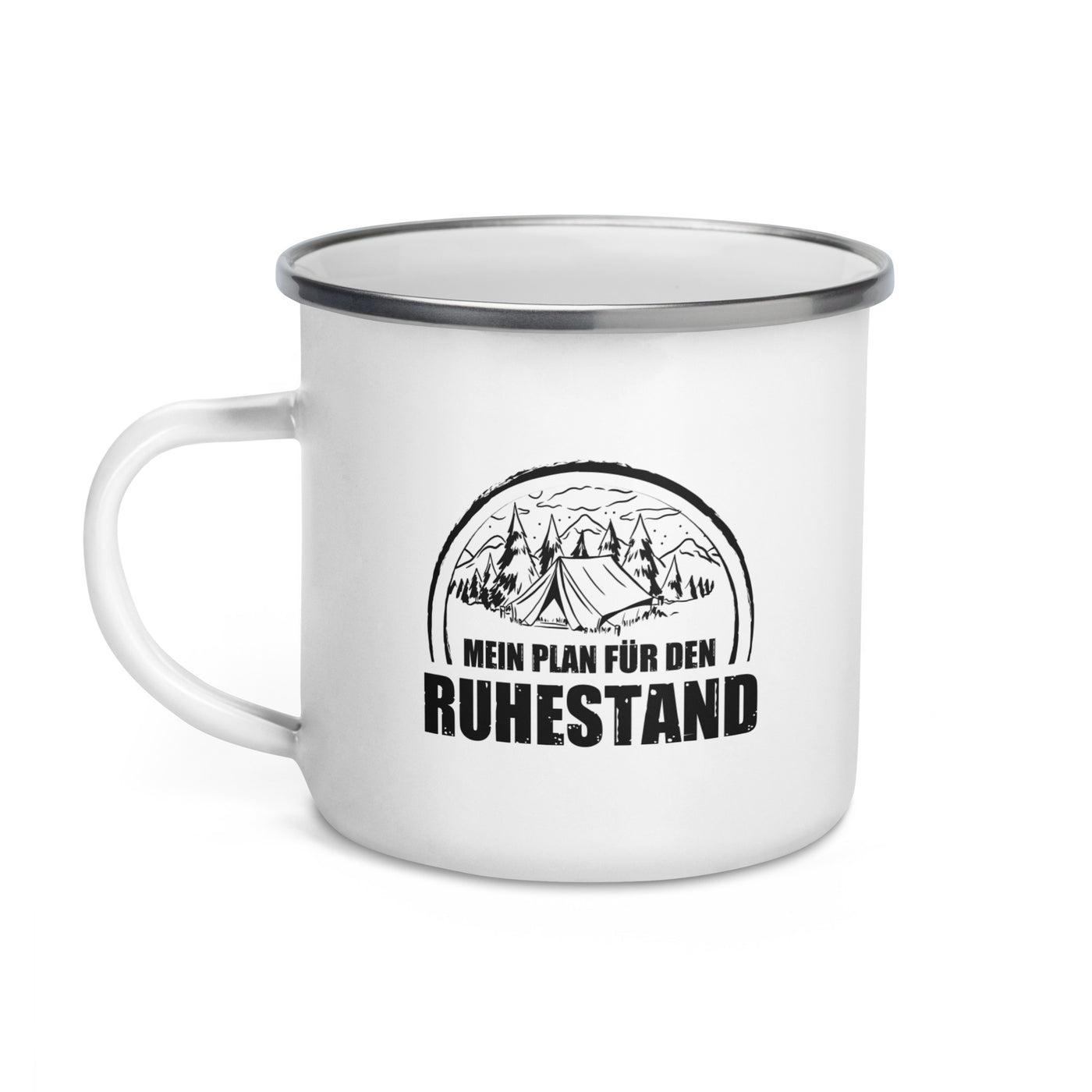 Mein Plan Fur Den Ruhestand 1 - Emaille Tasse camping