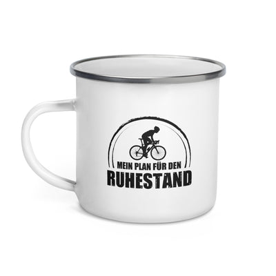 Mein Plan Fur Den Ruhestand 1 - Emaille Tasse fahrrad