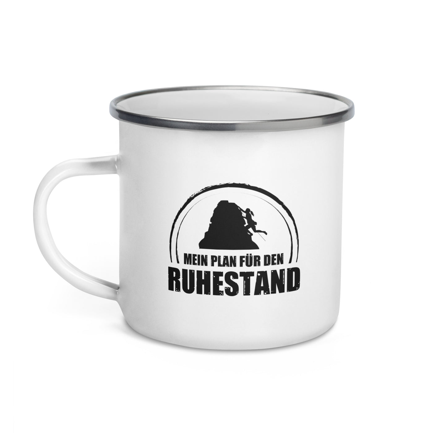 Mein Plan Fur Den Ruhestand 1 - Emaille Tasse klettern