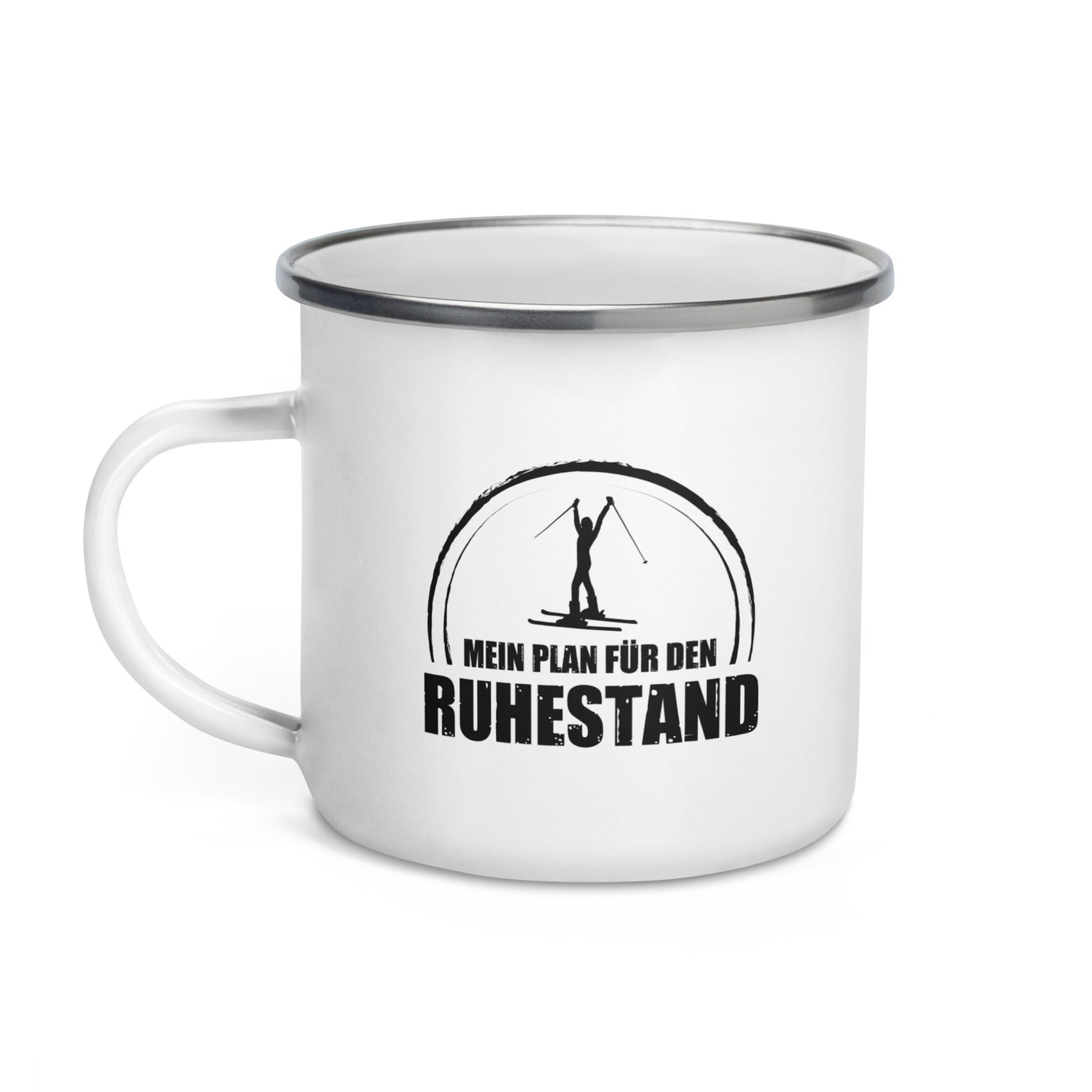 Mein Plan Fur Den Ruhestand 1 - Emaille Tasse ski