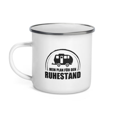 Mein Plan Fur Den Ruhestand 2 - Emaille Tasse camping