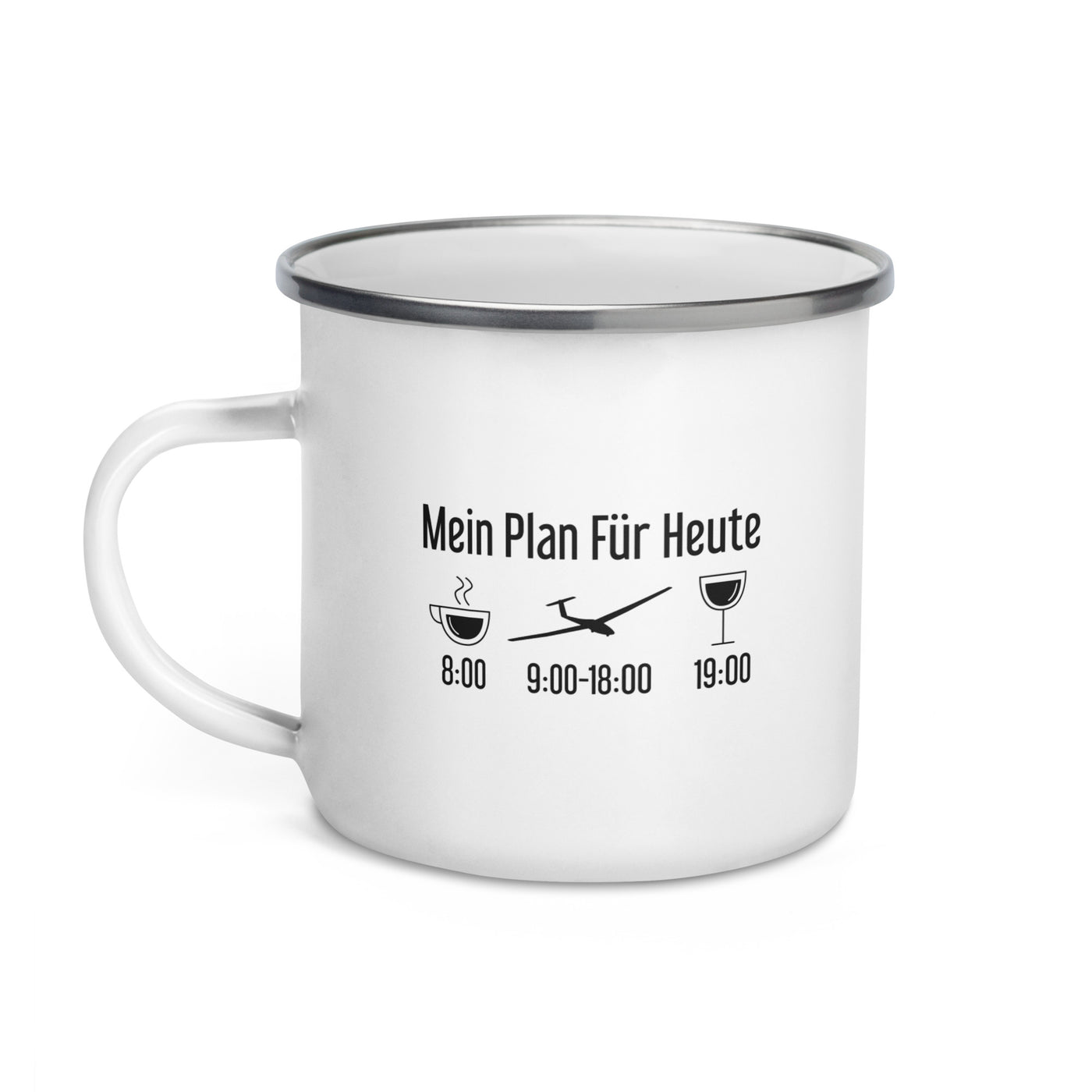 Mein Plan Für Heute - Emaille Tasse berge