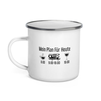 Mein Plan Für Heute - Emaille Tasse camping