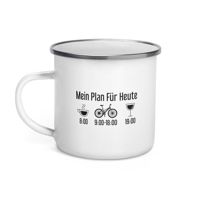 Mein Plan Für Heute - Emaille Tasse fahrrad