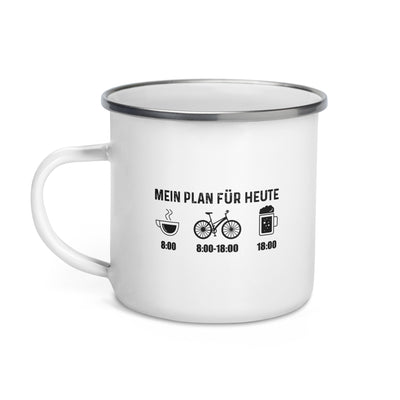 Mein Plan Für Heute - Emaille Tasse fahrrad