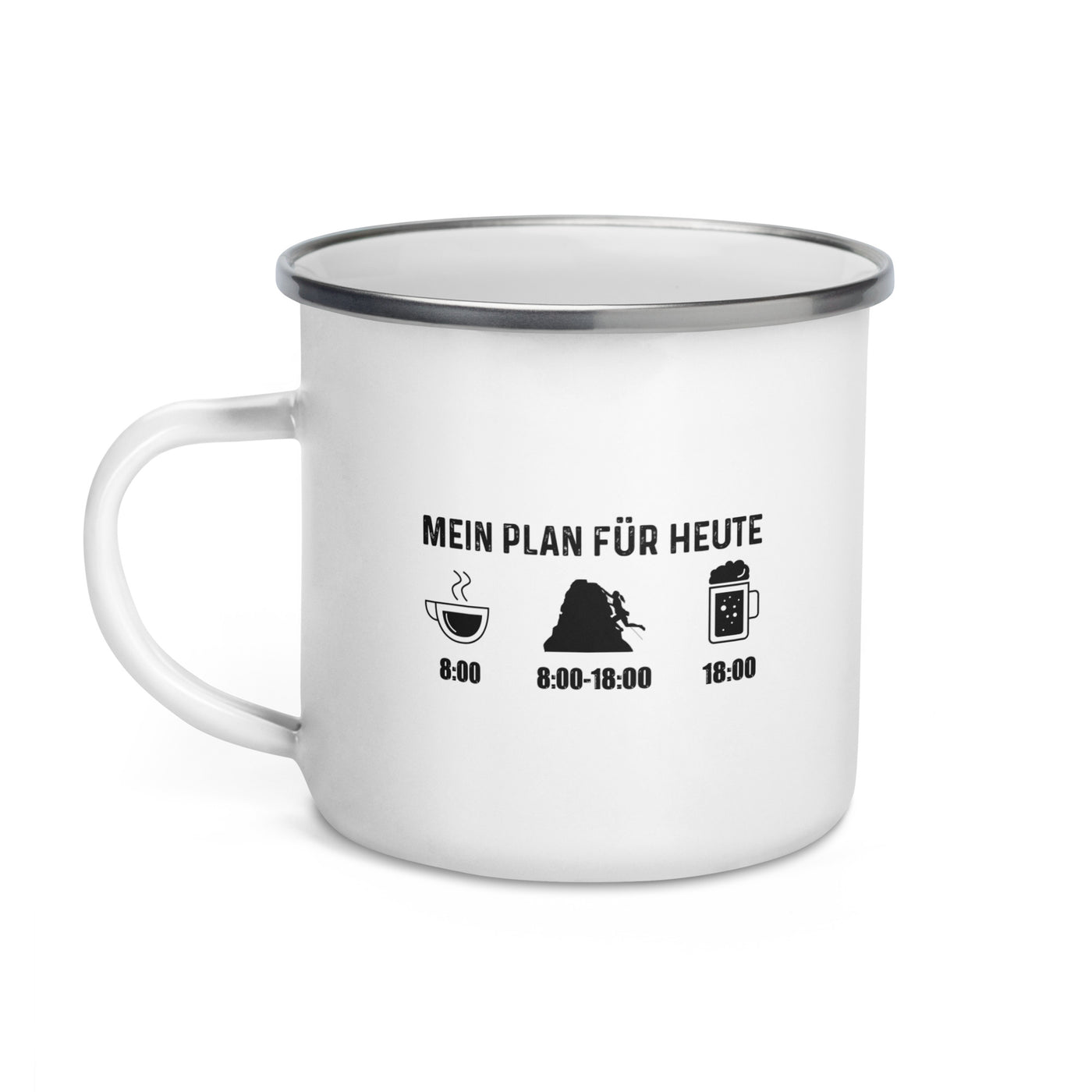 Mein Plan Für Heute 1 - Emaille Tasse klettern