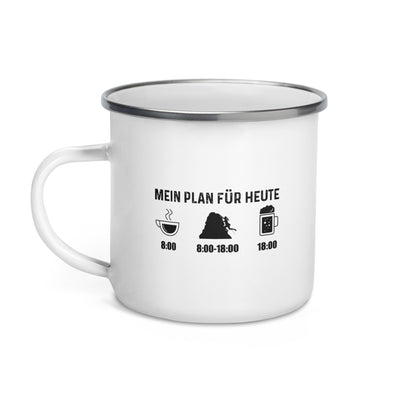 Mein Plan Für Heute 1 - Emaille Tasse klettern