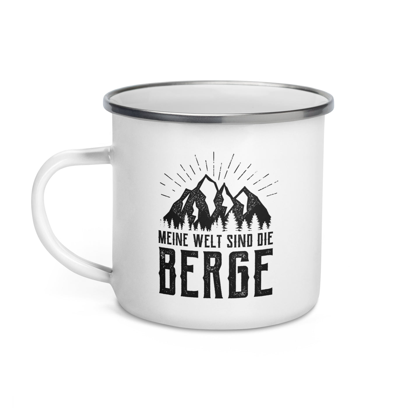 Meine Welt Sind Die Berge - Emaille Tasse berge