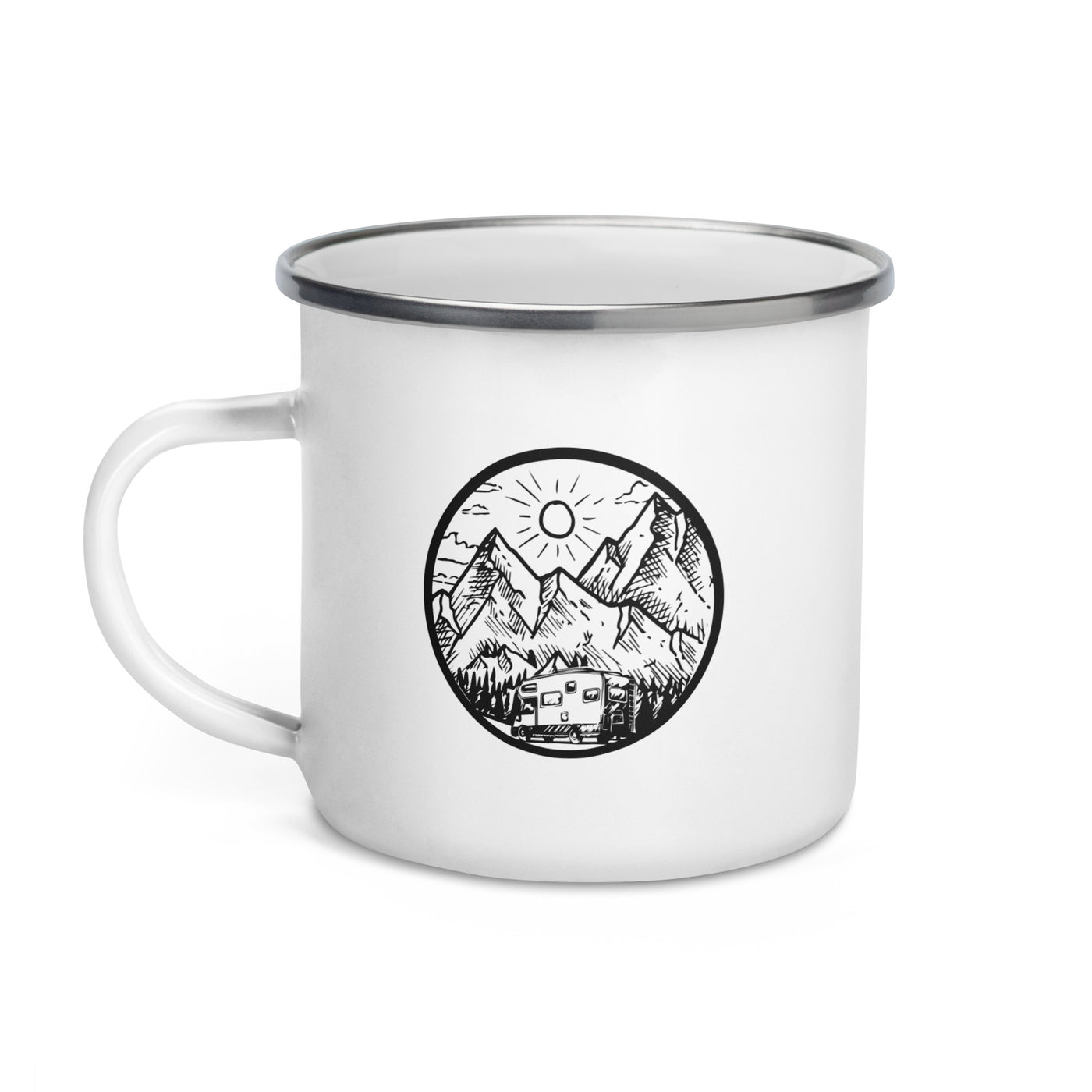 Mountain - Camping Van (12) - Emaille Tasse camping