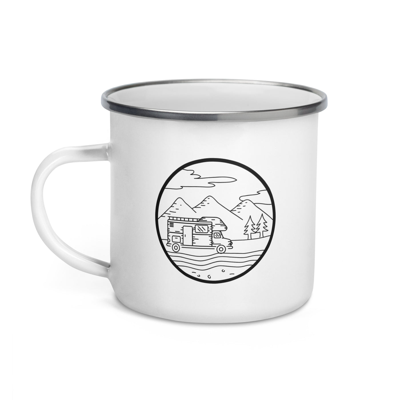 Mountain - Camping Van (13) - Emaille Tasse camping